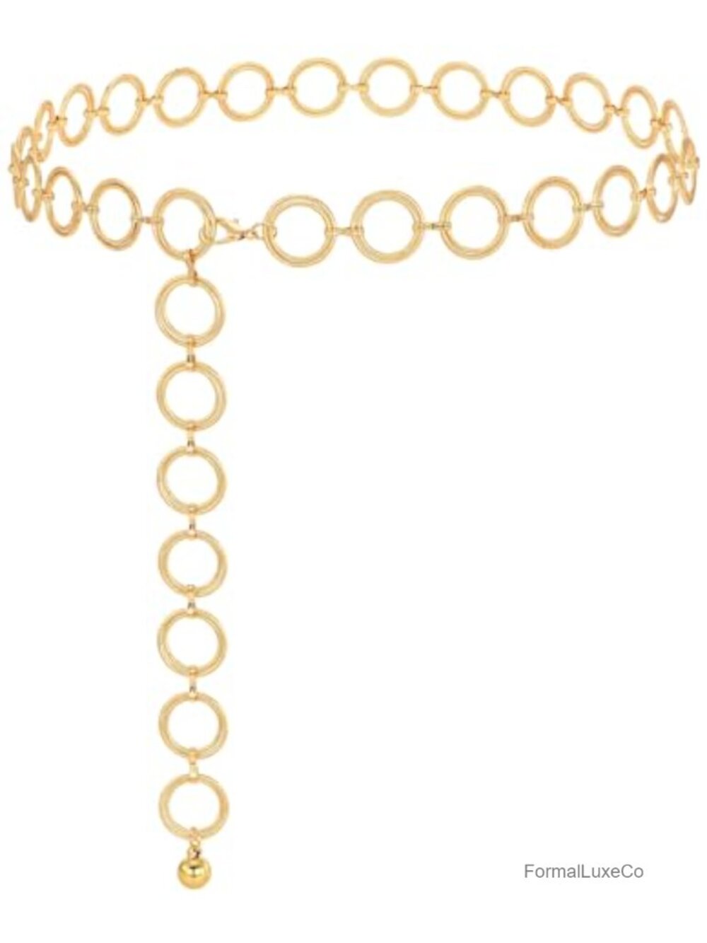 Adjustable Women's Metal Waist Chain Belt, Fashion Alloy Body Chain
